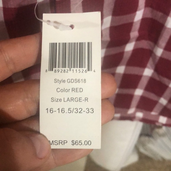 Maroon men’s dress shirt - Picture 3 of 4